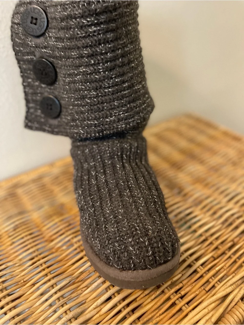 UGG Charcoal Knit Boots